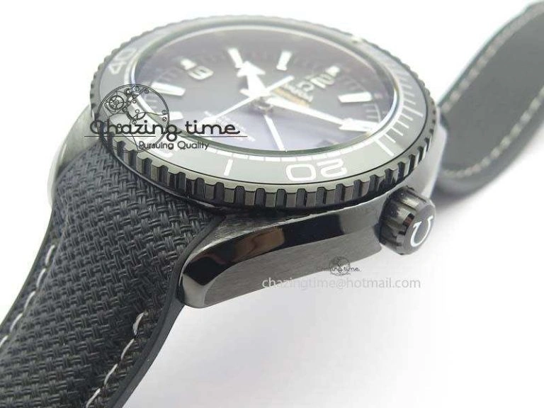 Planet Ocean 45mm Real Ceramic BP-Maker Best Edition Black Dial On Nylon Rubber Strap A8906