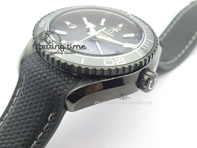 Planet Ocean 45mm Real Ceramic BP-Maker Best Edition Black Dial On Nylon Rubber Strap A8906