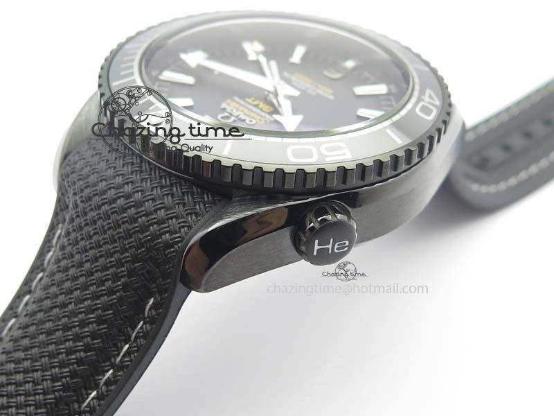 Planet Ocean 45mm Real Ceramic BP-Maker Best Edition Black Dial On Nylon Rubber Strap A8906