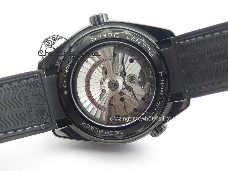 Planet Ocean 45mm Real Ceramic BP-Maker Best Edition Black Dial On Nylon Rubber Strap A8906