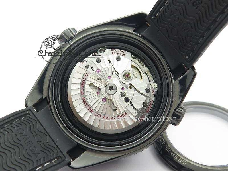 Planet Ocean 45mm Real Ceramic BP-Maker Best Edition Black Dial On Nylon Rubber Strap A8906