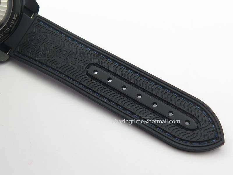 Planet Ocean 45mm Real Ceramic Blue BP-Maker Best Edition Black Dial On Nylon Rubber Strap A8906