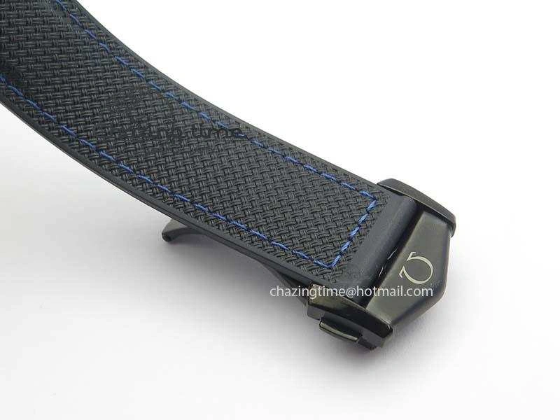 Planet Ocean 45mm Real Ceramic Blue BP-Maker Best Edition Black Dial On Nylon Rubber Strap A8906