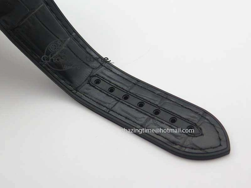 Planet Ocean 45mm Real Ceramic RG BP Best Edition Black Dial On Leather Strap A8906