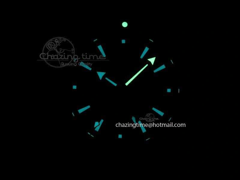 Planet Ocean 45mm Real Ceramic RG BP Best Edition Black Dial On Leather Strap A8906