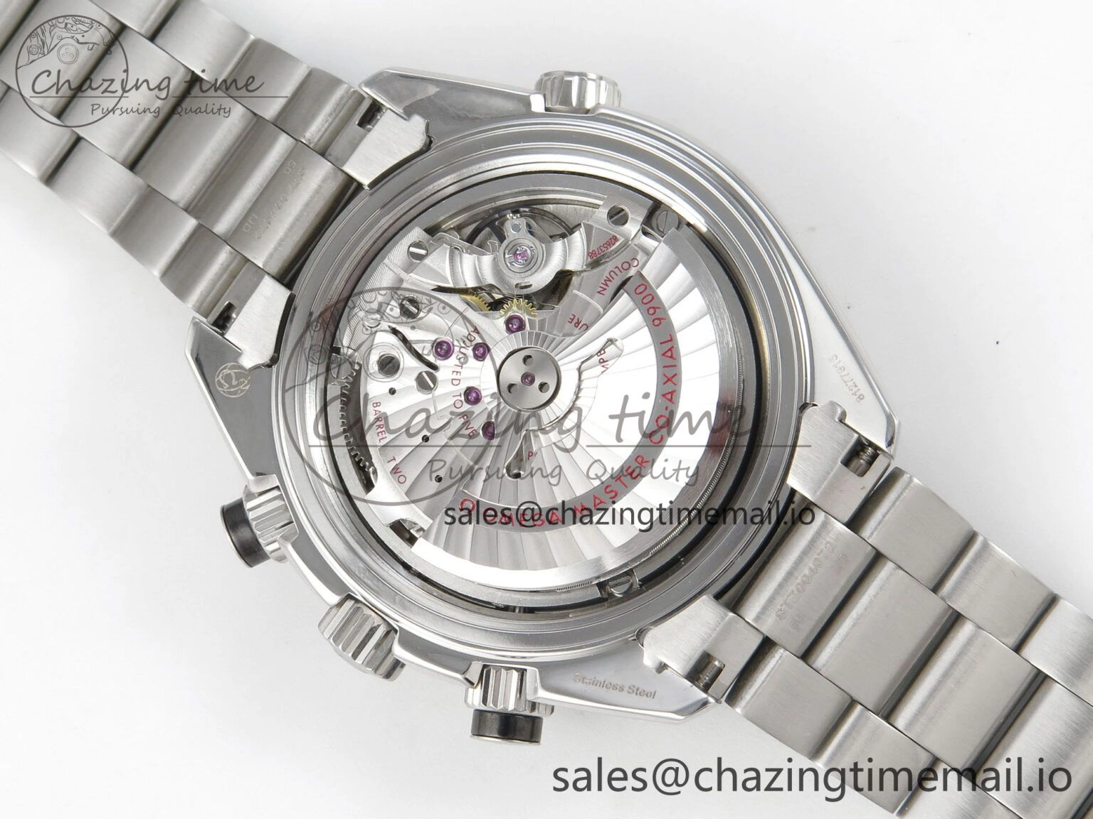 Planet Ocean 600M Chrono SS VRF 1:1 Best Edition Black Bezel Black Dial on SS Bracelet A9900