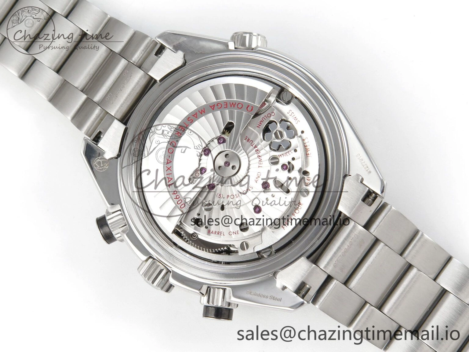 Planet Ocean 600M Chrono SS VRF 1:1 Best Edition Black Bezel Black Dial on SS Bracelet A9900