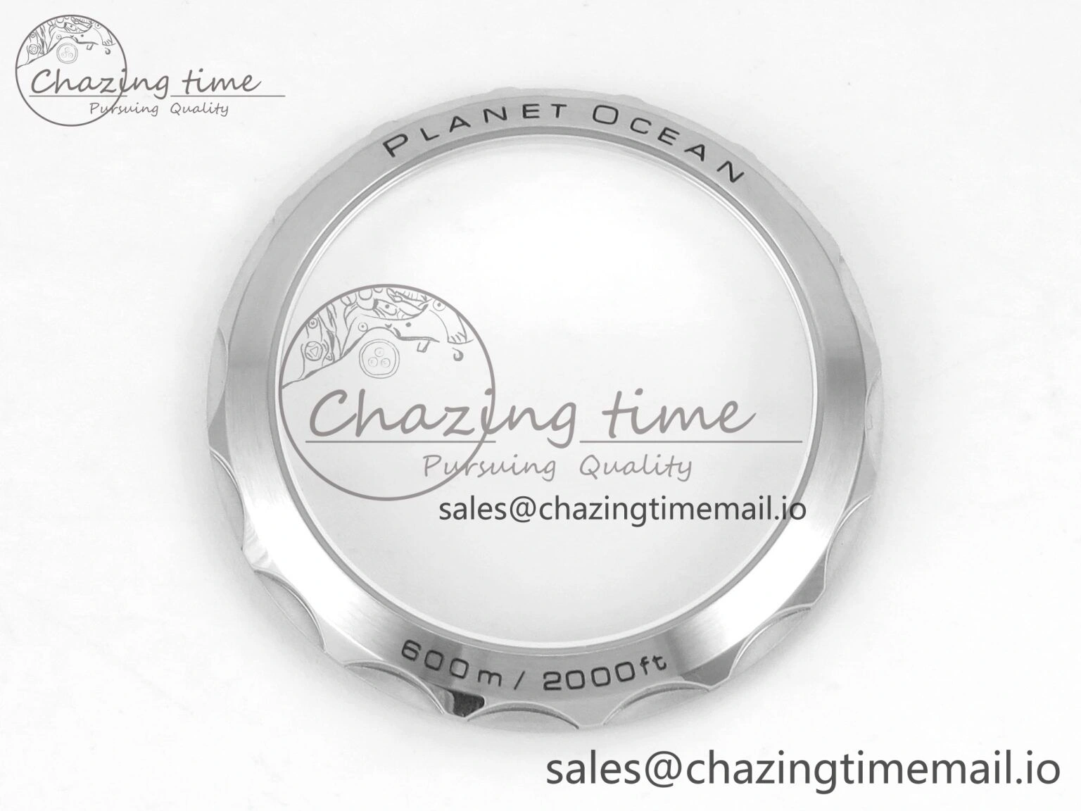 Planet Ocean 600M Chrono SS VRF 1:1 Best Edition Black Bezel Black Dial on SS Bracelet A9900