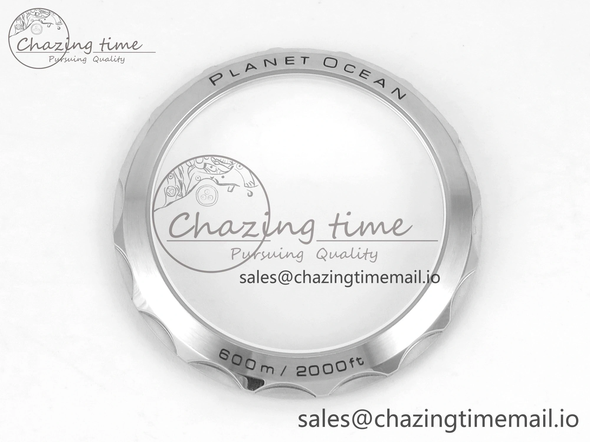 Planet Ocean 600M Chrono SS VRF 1:1 Best Edition Black Bezel Black Dial on SS Bracelet A9900