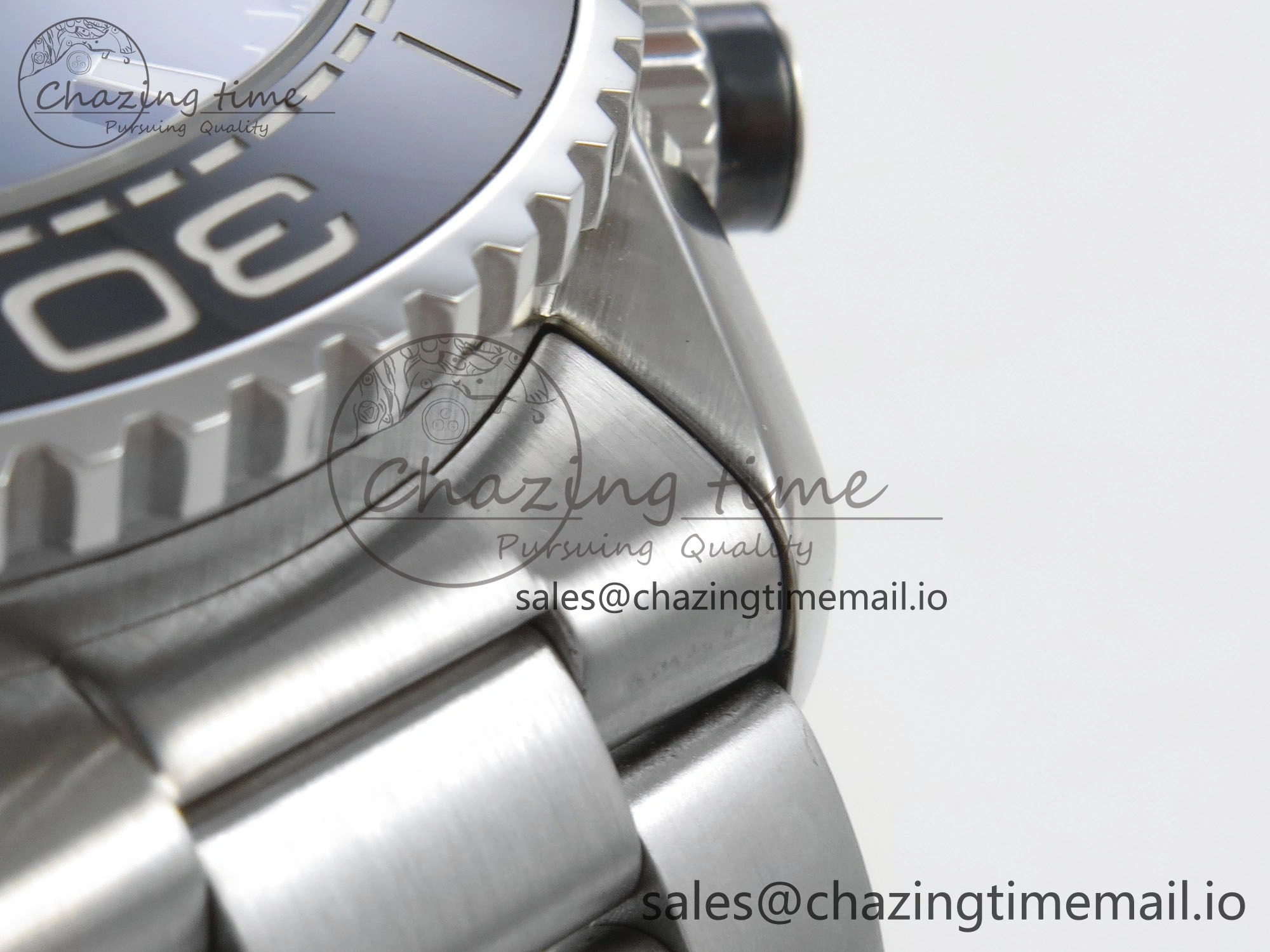 Planet Ocean 600M Chrono SS VRF 1:1 Best Edition Black Bezel Black Dial on SS Bracelet A9900
