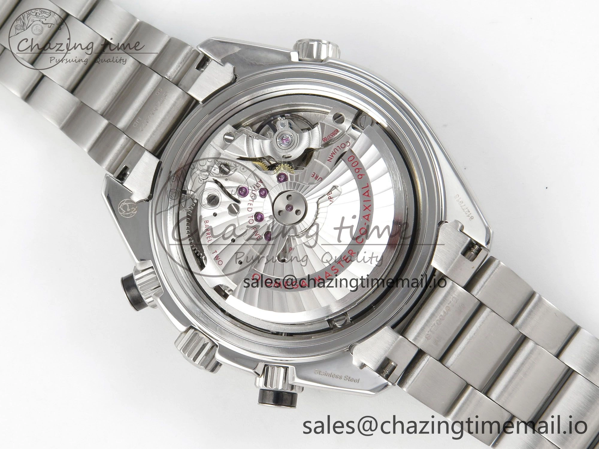 Planet Ocean 600M Chrono SS VRF 1:1 Best Edition Black Orange Bezel Black Dial on SS Bracelet A9900