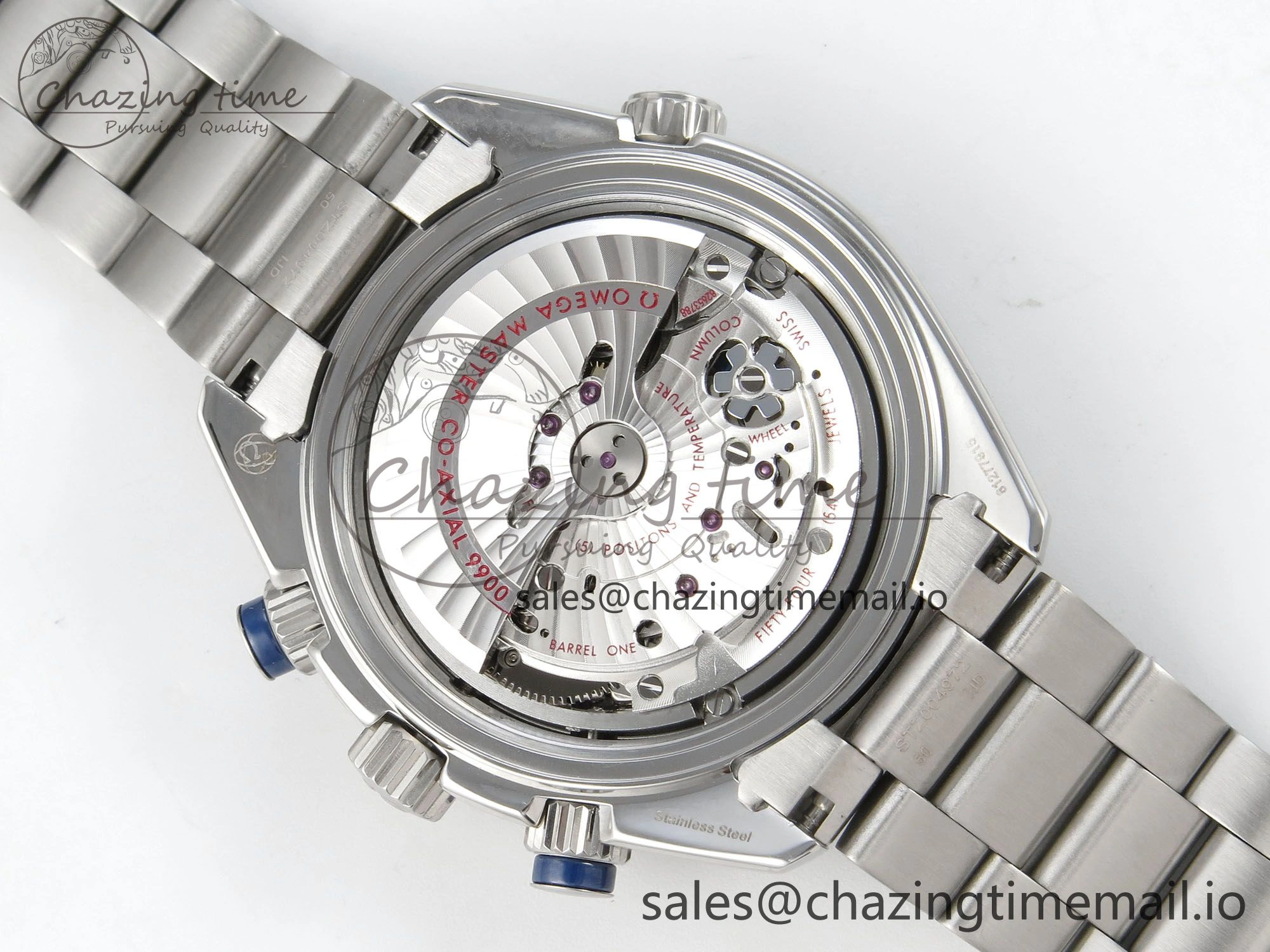 Planet Ocean 600M Chrono SS VRF 1:1 Best Edition Blue Bezel Blue Dial on SS Bracelet A9900