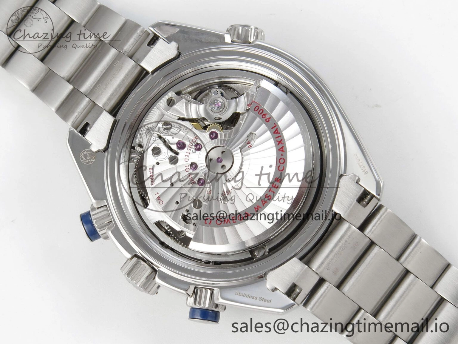 Planet Ocean 600M Chrono SS VRF 1:1 Best Edition Blue Bezel Blue Dial on SS Bracelet A9900