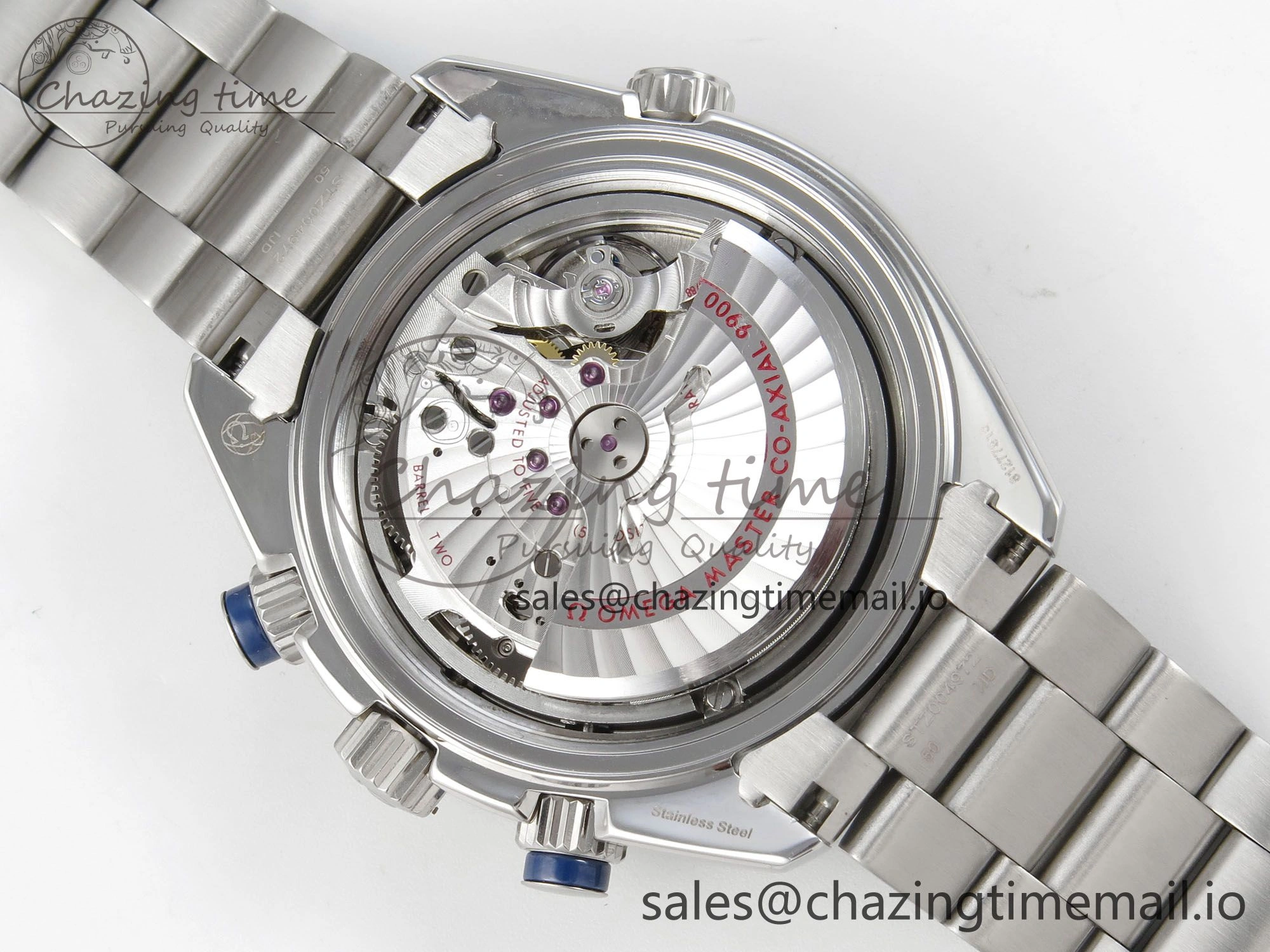 Planet Ocean 600M Chrono SS VRF 1:1 Best Edition Blue Bezel Blue Dial on SS Bracelet A9900