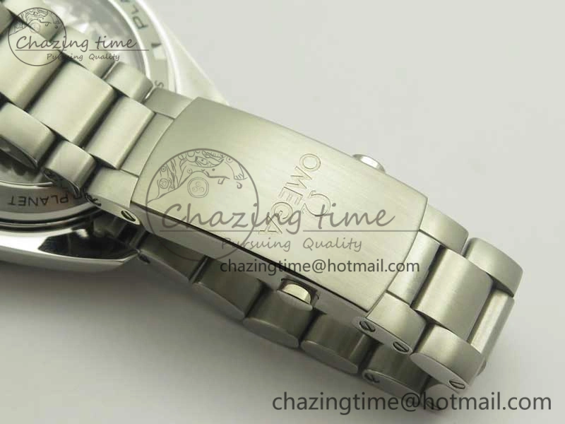 Planet Ocean 600M Co-Axial GMT 43.5mm VSF 1:1 Best Edition Black Dial Orange Markers on SS Bracelet A8605 Super Clone
