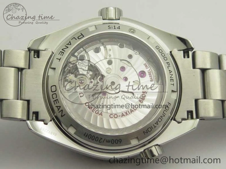 Planet Ocean 600M Co-Axial GMT 43.5mm VSF 1:1 Best Edition Black Dial Orange Markers on SS Bracelet A8605 Super Clone