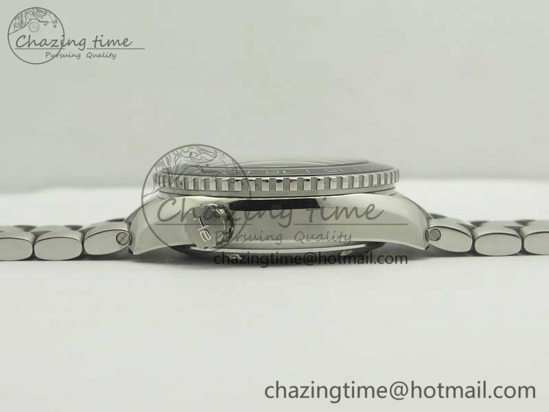 Planet Ocean 600M Co-Axial GMT 43.5mm VSF 1:1 Best Edition Black Dial Silver Markers on SS Bracelet A8605 Super Clone