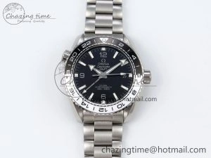 Planet Ocean 600M ‘Tai Chi’ GMT 43.5mm VSF 1:1 Best Edition Black White Ceramic Bezel and Dial on SS Bracelet A8906 Super Clone