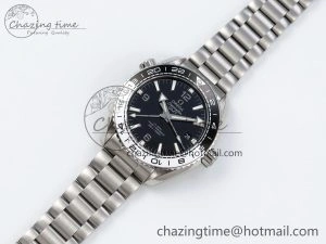Planet Ocean 600M ‘Tai Chi’ GMT 43.5mm VSF 1:1 Best Edition Black White Ceramic Bezel and Dial on SS Bracelet A8906 Super Clone