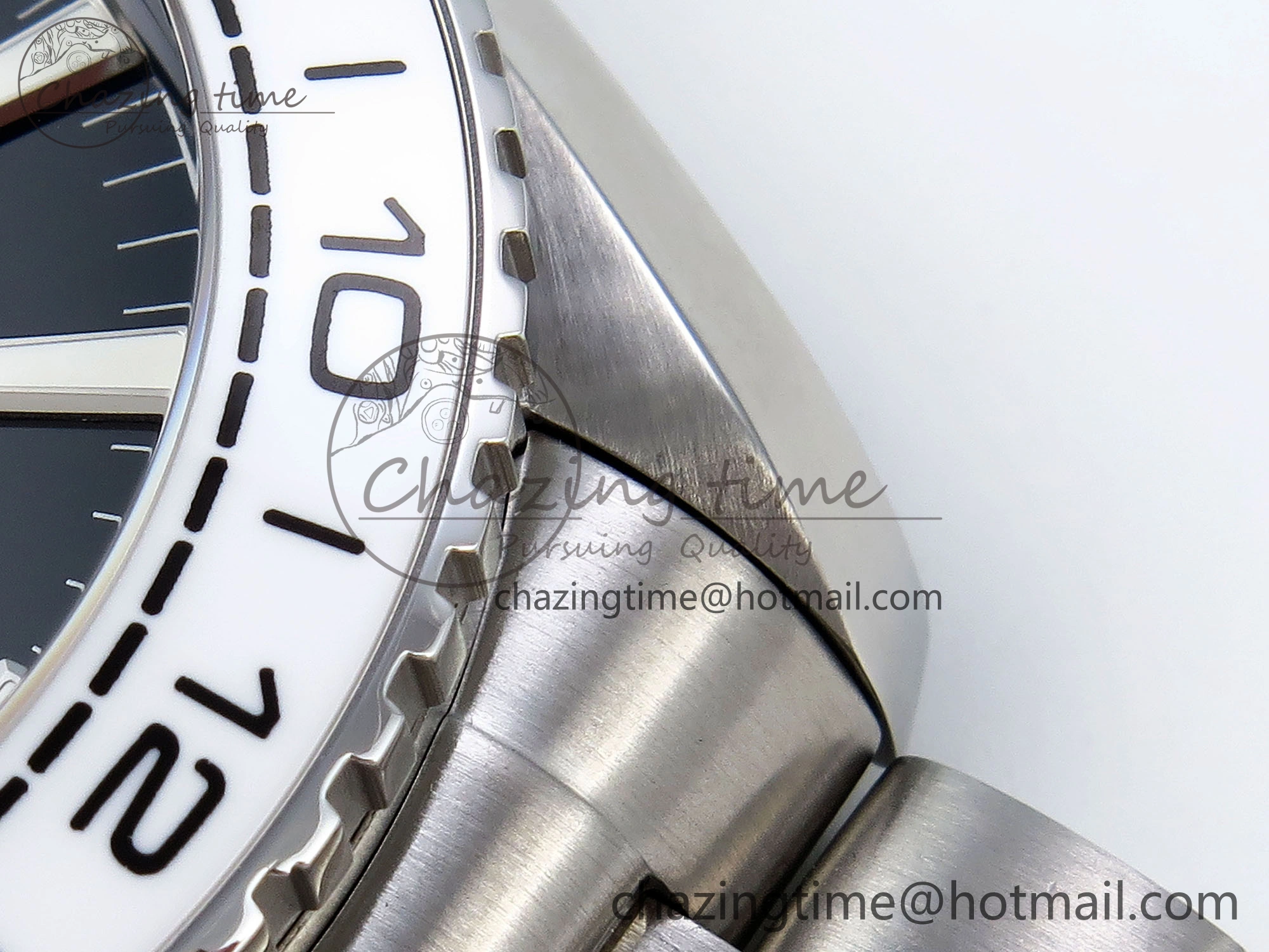 Planet Ocean 600M ‘Tai Chi’ GMT 43.5mm VSF 1:1 Best Edition Black White Ceramic Bezel and Dial on SS Bracelet A8906 Super Clone