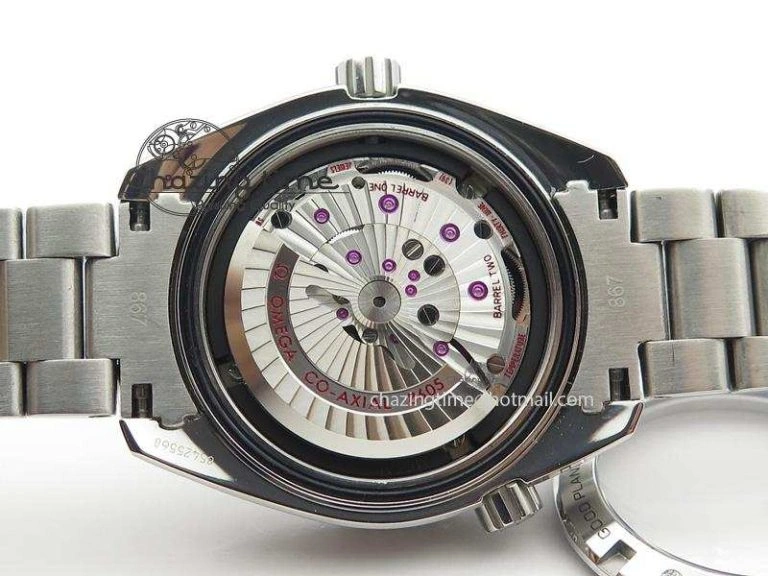 Planet Ocean GMT 42mm V6F 1:1 Best Edition Blue Bezel Orange Numbers On SS Bracelet A8605