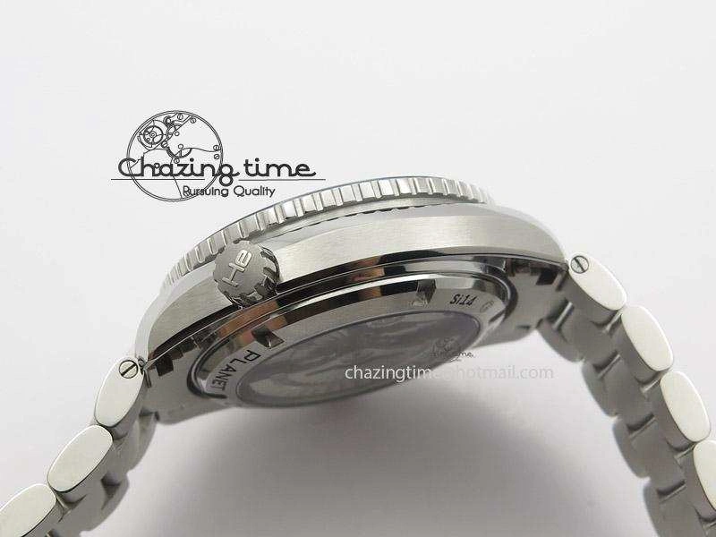 Planet Ocean GMT 42mm V6F Best Edition Black Dial Orange Markers On SS Bracelet A8605