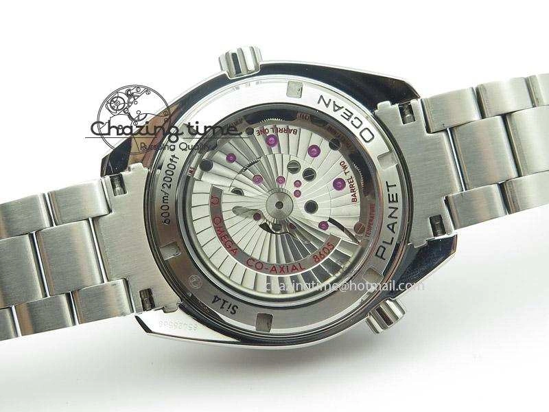 Planet Ocean GMT 42mm V6F Best Edition Black Dial Orange Markers On SS Bracelet A8605