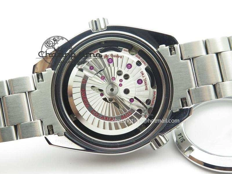 Planet Ocean GMT 42mm V6F Best Edition Black Dial Orange Markers On SS Bracelet A8605