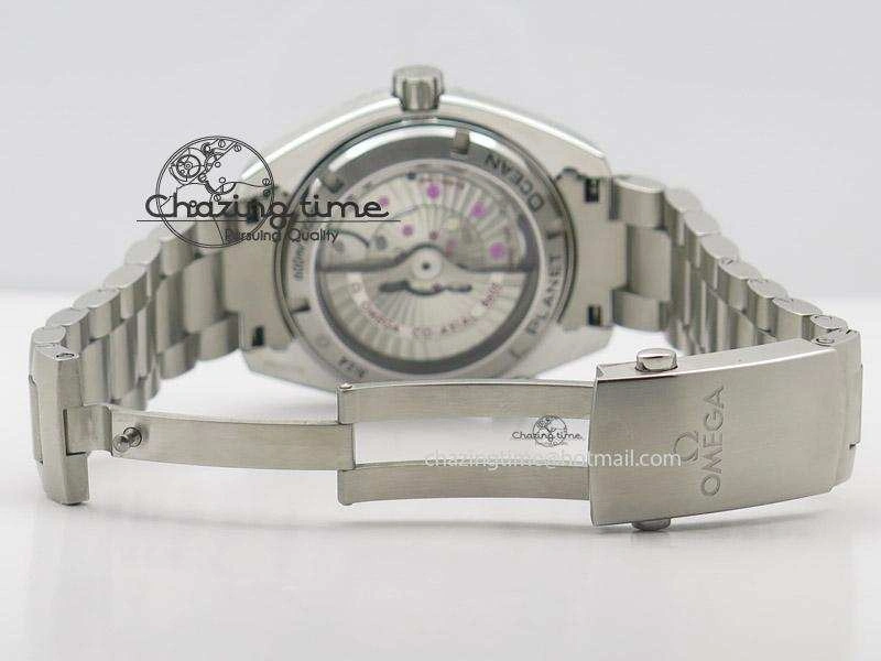 Planet Ocean GMT 42mm V6F Best Edition Black Dial Orange Markers On SS Bracelet A8605