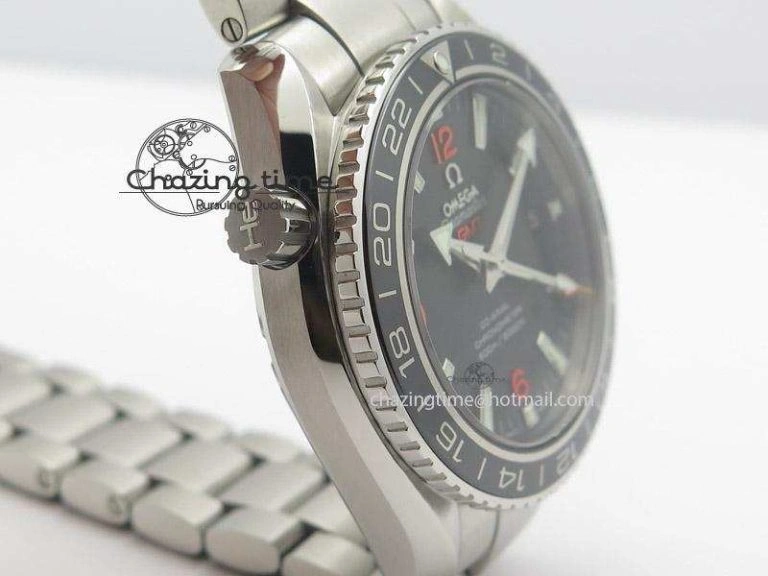 Planet Ocean GMT 42mm V6F Best Edition Black Dial Orange Markers On SS Bracelet A8605