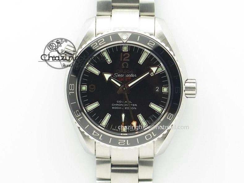 Planet Ocean GMT 42mm V6F Best Edition Black Dial Silver Markers On SS Bracelet A8605