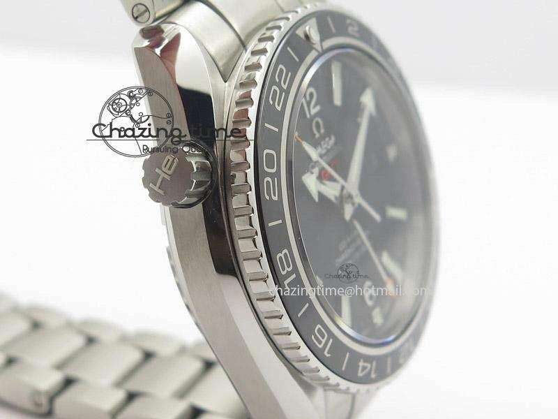 Planet Ocean GMT 42mm V6F Best Edition Black Dial Silver Markers On SS Bracelet A8605