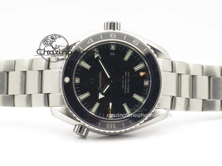 Planet Ocean GMT 42mm V6F Best Edition Black Dial Silver Markers On SS Bracelet A8605