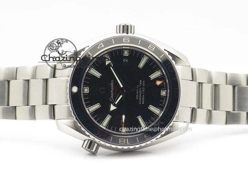 Planet Ocean GMT 42mm V6F Best Edition Black Dial Silver Markers On SS Bracelet A8605