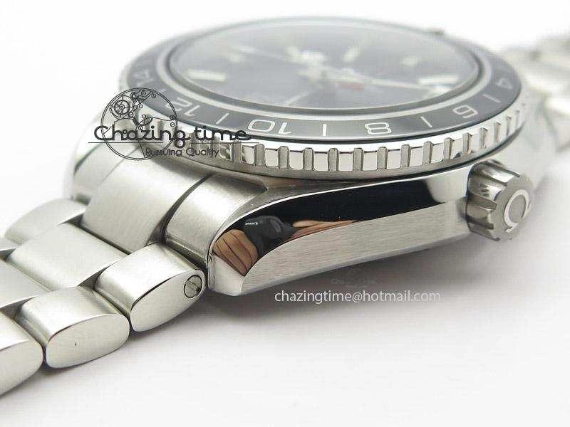 Planet Ocean GMT 42mm V6F Best Edition Black Dial Silver Markers On SS Bracelet A8605