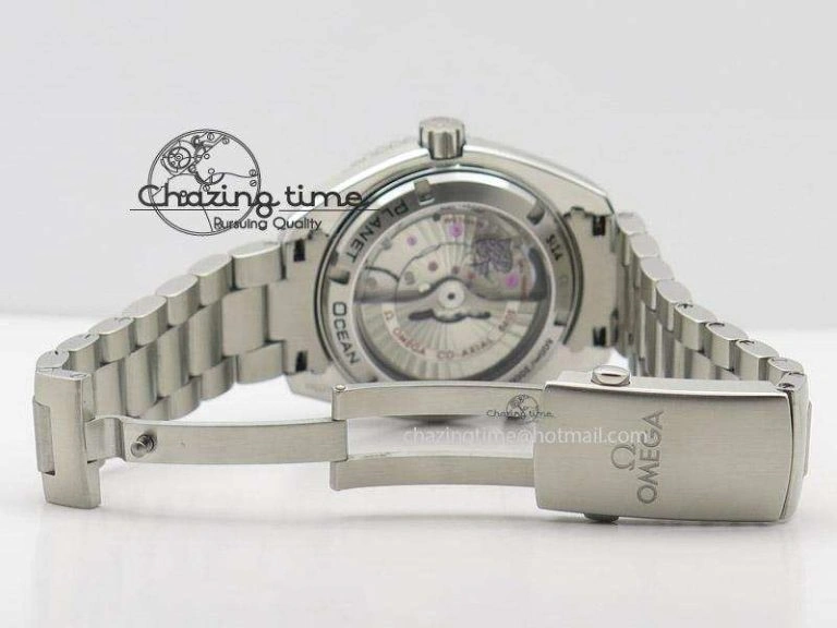 Planet Ocean GMT 42mm V6F Best Edition Black Dial Silver Markers On SS Bracelet A8605