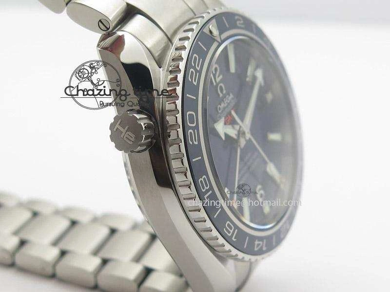 Planet Ocean GMT 42mm V6F Best Edition Blue Bezel Blue Dial On SS Bracelet A8605