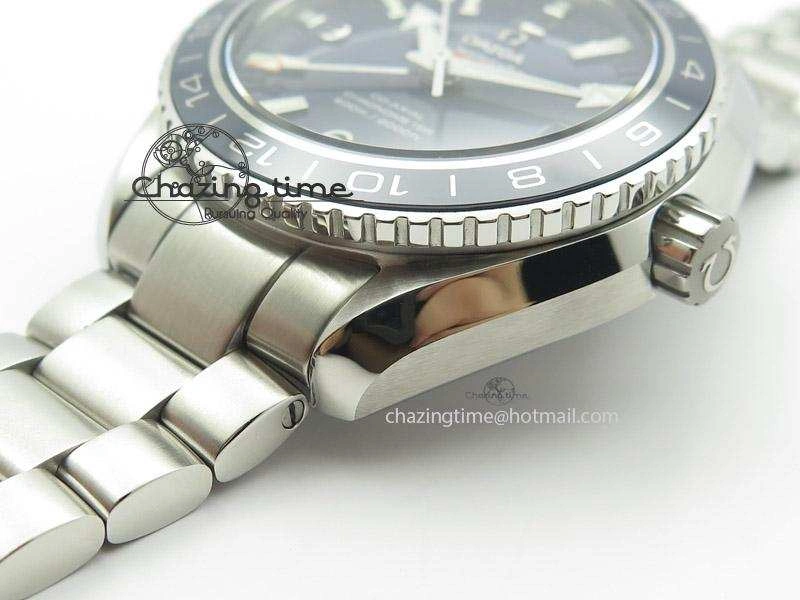 Planet Ocean GMT 42mm V6F Best Edition Blue Bezel Blue Dial On SS Bracelet A8605