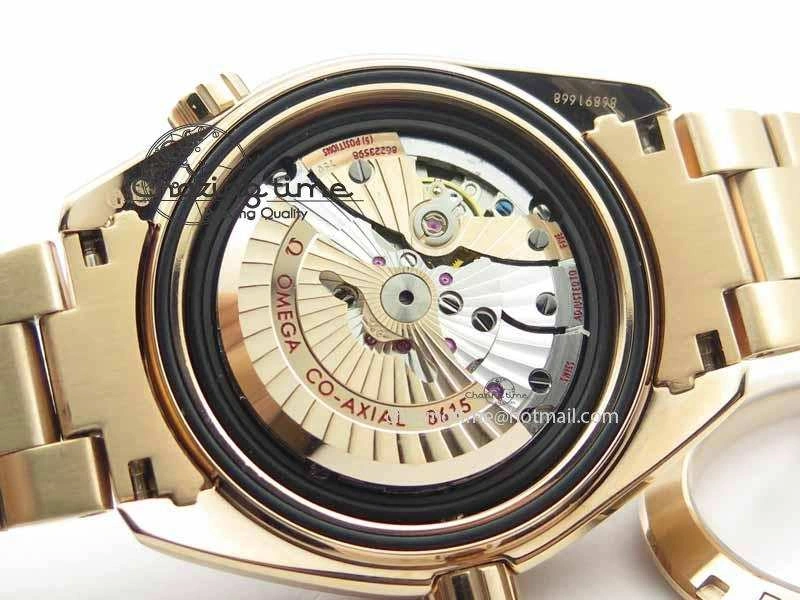 Planet Ocean GMT 43.5mm RG V6F 1:1 Best Edition Black Dial On RG Bracelet A8605