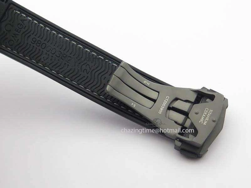 Planet Ocean GMT 45mm DLC Blue JHF Best Edition Black Dial On Rubber Strap A8906