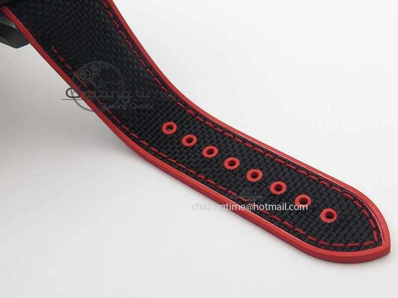 Planet Ocean GMT 45mm DLC Red JHF Best Edition Black Dial On Rubber Strap A8906