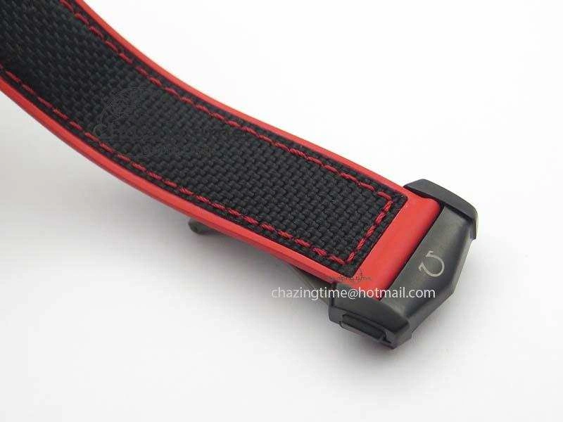 Planet Ocean GMT 45mm DLC Red JHF Best Edition Black Dial On Rubber Strap A8906