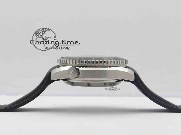 Planet Ocean Master Chrono 45mm SS OM 1:1 Best Edition Black Dial On Black Rubber Strap A9300