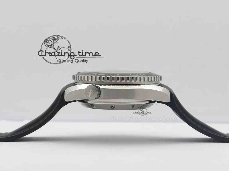 Planet Ocean Master Chrono 45mm SS OM 1:1 Best Edition Black Dial On Black Rubber Strap A9300
