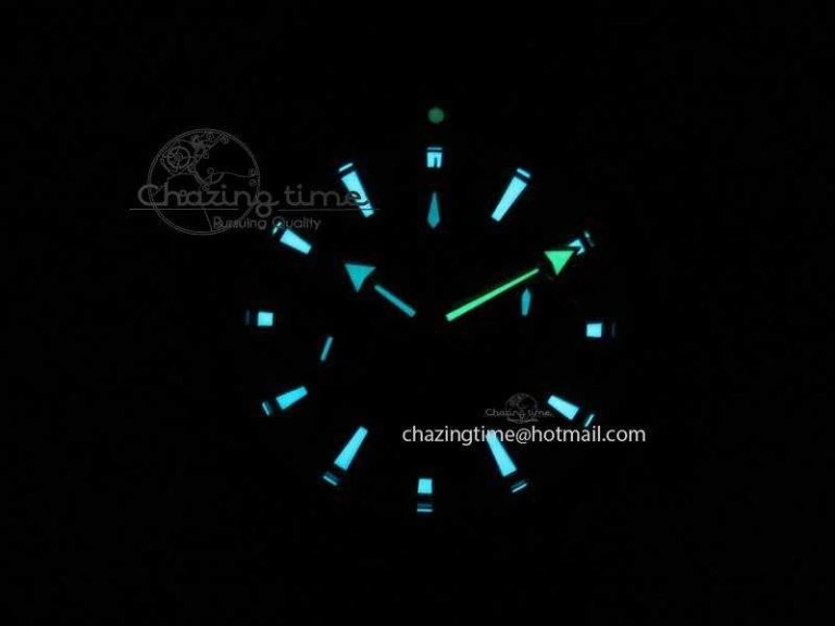 Planet Ocean Master Chrono 45mm SS OM 1:1 Best Edition Black Dial On Orange Rubber Strap A9300