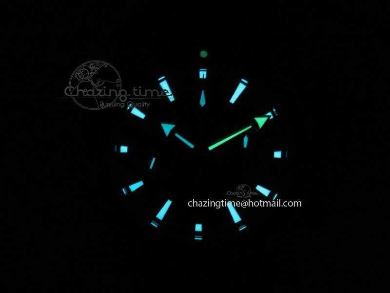 Planet Ocean Master Chrono 45mm SS OM 1:1 Best Edition Black Dial On Orange Rubber Strap A9300