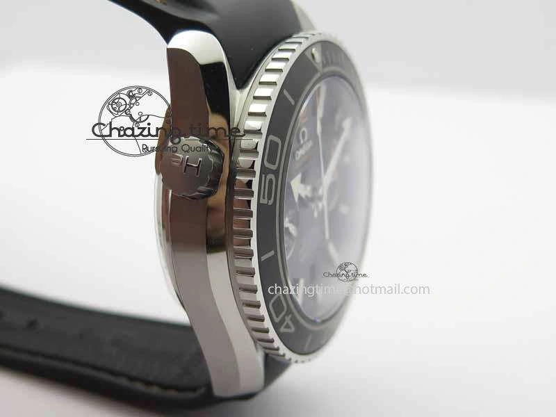 Planet Ocean Master Chrono 45mm SS OM 1:1 Best Edition Black Dial Orange 12 On Rubber Strap A9300