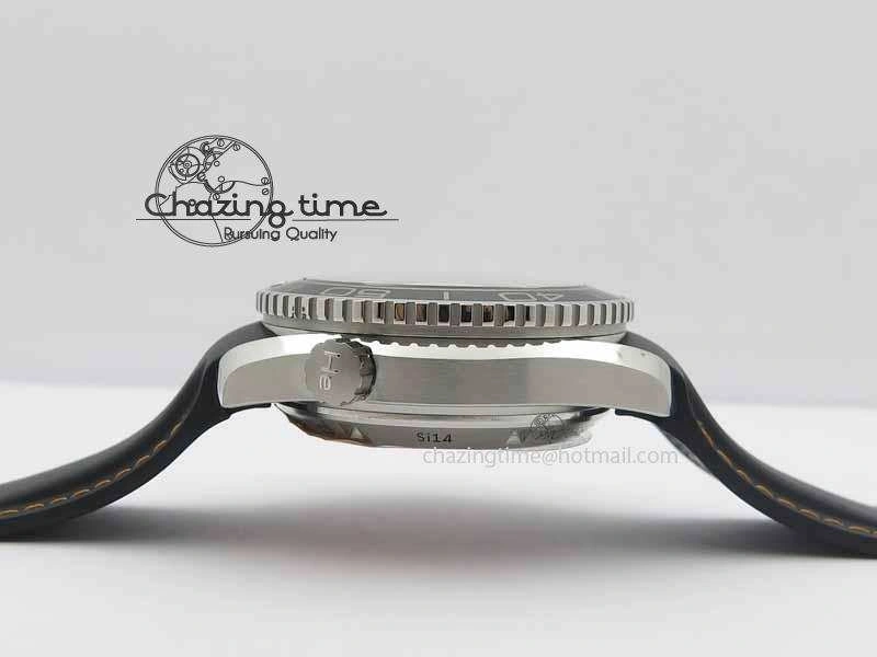 Planet Ocean Master Chrono 45mm SS OM 1:1 Best Edition Black Dial Orange 12 On Rubber Strap A9300