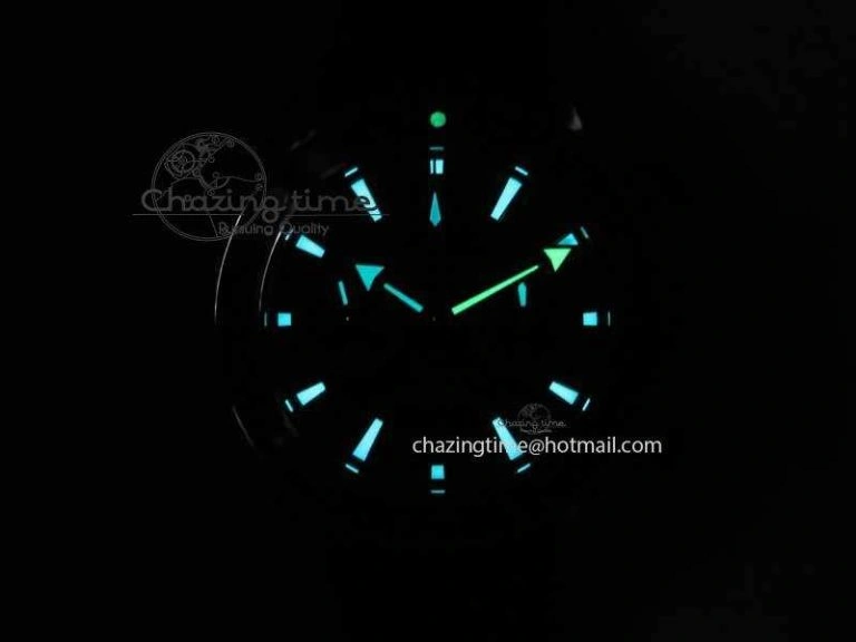 Planet Ocean Master Chrono 45mm SS OM 1:1 Best Edition Blue Dial On Blue Rubber Strap A9300