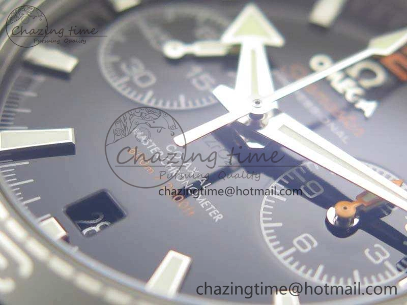 Planet Ocean Master Chrono SS OM 1:1 Best Edition Black Dial On SS Bracelet A9900 V2